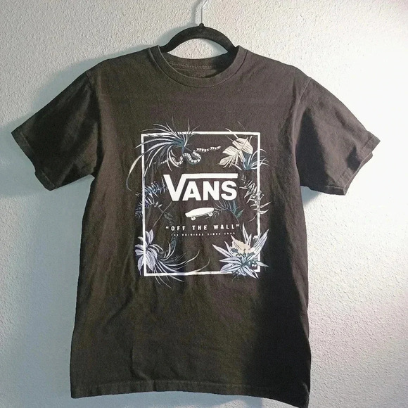 VANS OFF THE WALL Black Graphic Cotton T-Shirt Men's Small - Picture 3 of 5